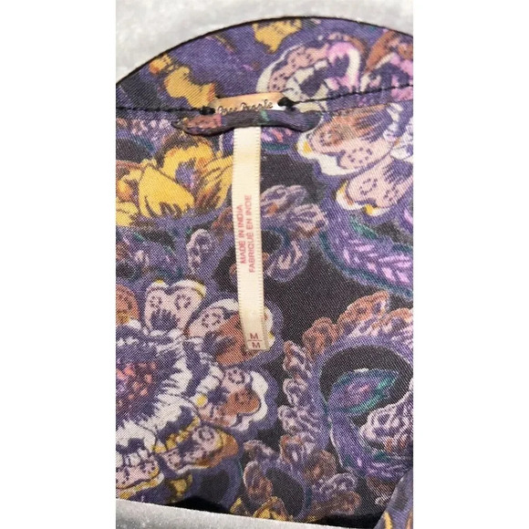 Free People Women's Floral Bomber Jacket Multicolor Size M Casual - Picture 3 of 6